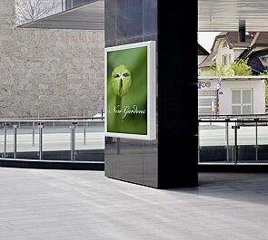 Werbevitrine CITY-LIGHT, einseitig, Alu silber