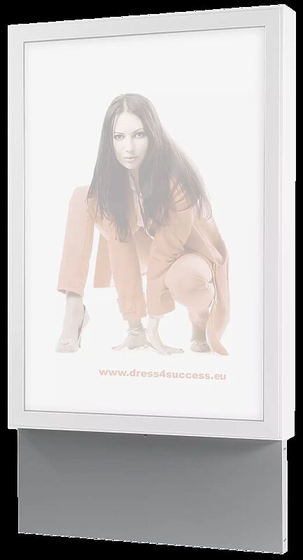 Monofuß freistehend, in RAL 7012 basaltgrau