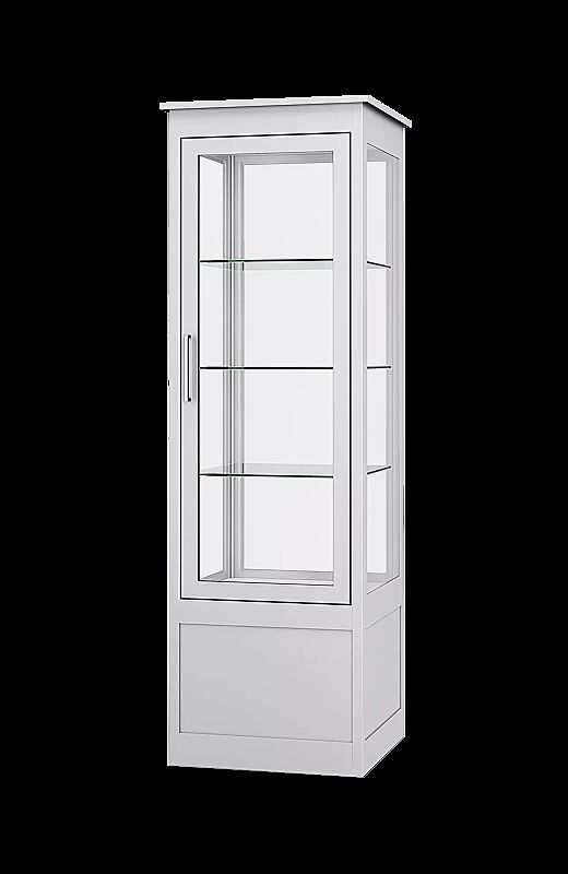 Öffentlicher Bücherschrank EMBRUN, Breite 600 mm, mit einteiliger Drehflügeltür, vorn öffnend, in RAL 9016 verkehrsweiß