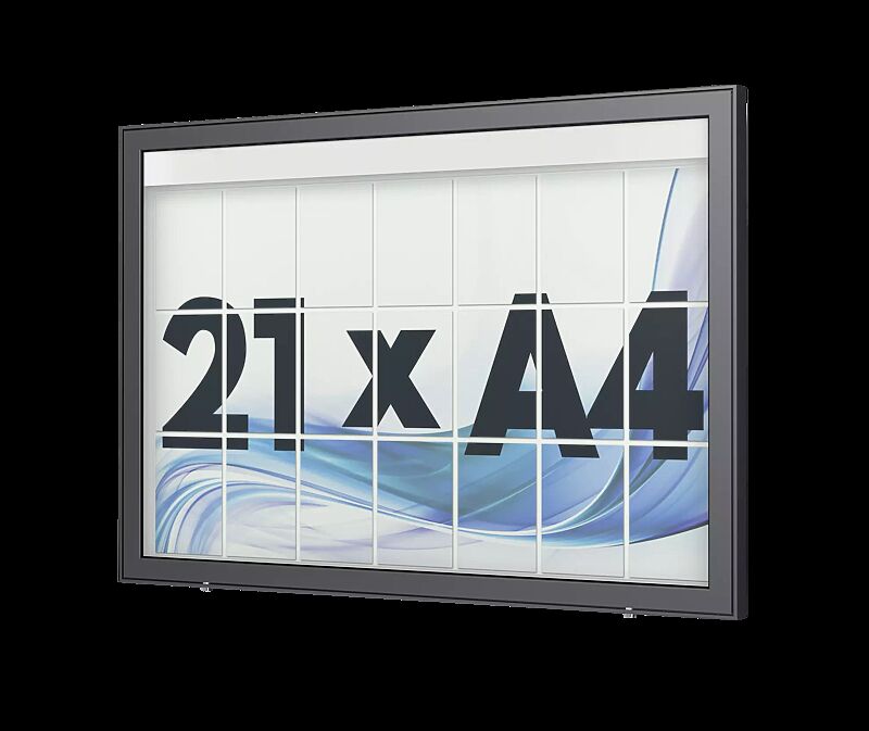 Schaukasten LIMOGES zur Wandbefestigung, für 21 x DIN A4, in DB 703 eisenglimmer