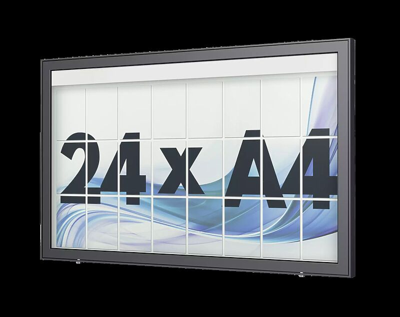 Schaukasten LIMOGES zur Wandbefestigung, für 24 x DIN A4, in DB 703 eisenglimmer