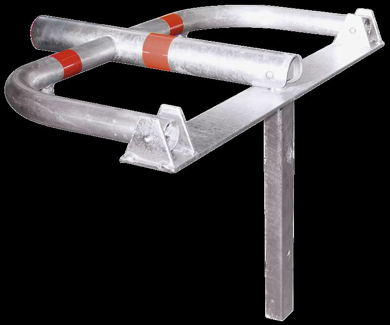 Parkbügel TELDE mit kurzem Mittelpfosten, zum Einbetonieren