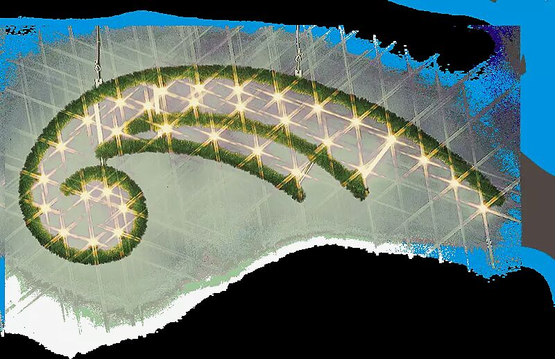 Kometenschweif ADVENT, zur Straßenüberspannung, rechts