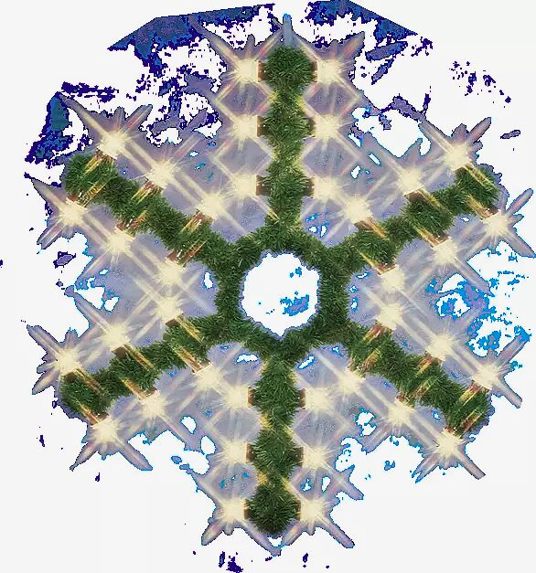 Lichtmotiv EISKRISTALL, zur Wandmontage