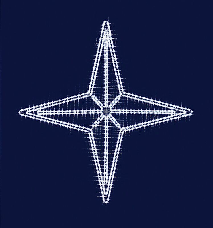 Stern BETLEHEM, 4 Strahlen, zur Wandmontage