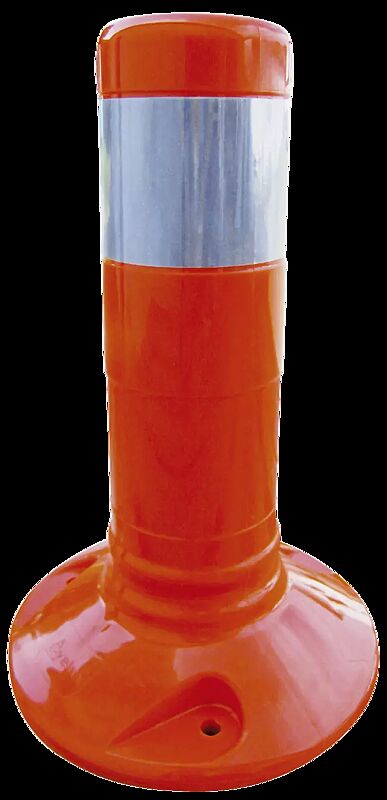 Leitpfosten AGIL in rot mit weißen Reflexstreifen, Höhe 300 mm