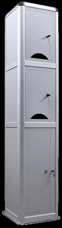 Ladesäule CORVI, 2 kleine Schließfächer mit Münzpfandschließung