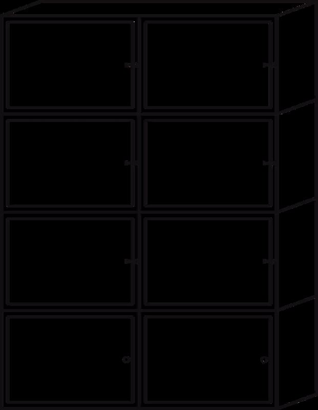 E-Bike-Ladestellenschrank AMARO EDGE 6 Ladestellen mit RFID mit zentraler Steuereinheit