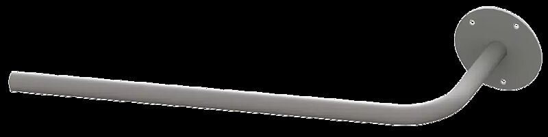 Wandanlehnbügel JEFFERSON, Endbügel, in RAL 9007 graualuminium