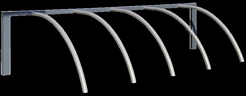 Anlehnbügel UNIT, 5 Stellplätze, in RAL 7016 anthrazitgrau