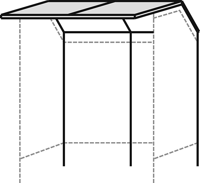 Überdachung SATURN inkl. Rückwand