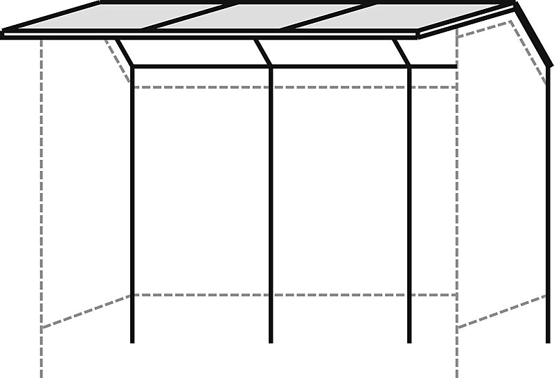 Überdachung SATURN inkl. Rückwand