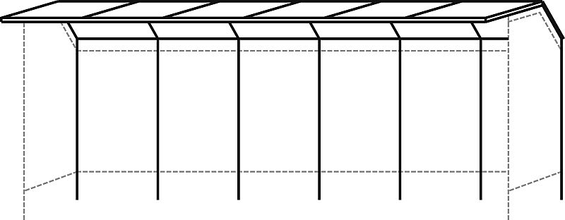 Überdachung SATURN inkl. Rückwand