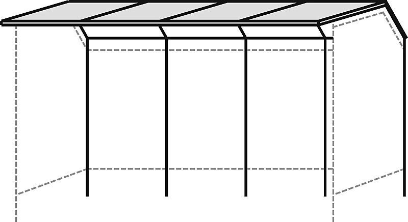 Überdachung SATURN inkl. Rückwand