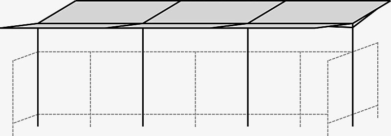 Überdachung TUCANA für Doppelstock-Fahrradparksysteme