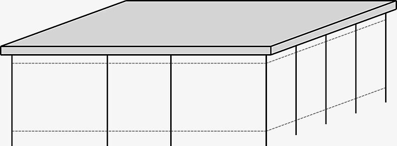 Überdachung FLEXI-BOX für zentrale Zugangstür