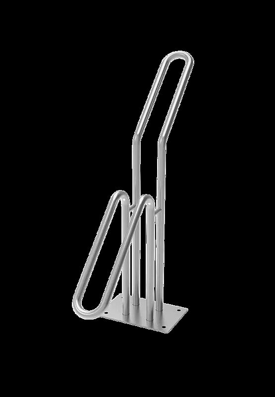 Fahrradständer HERVEY einseitig, hoch, zum Aufdübeln, 1 Stellplatz