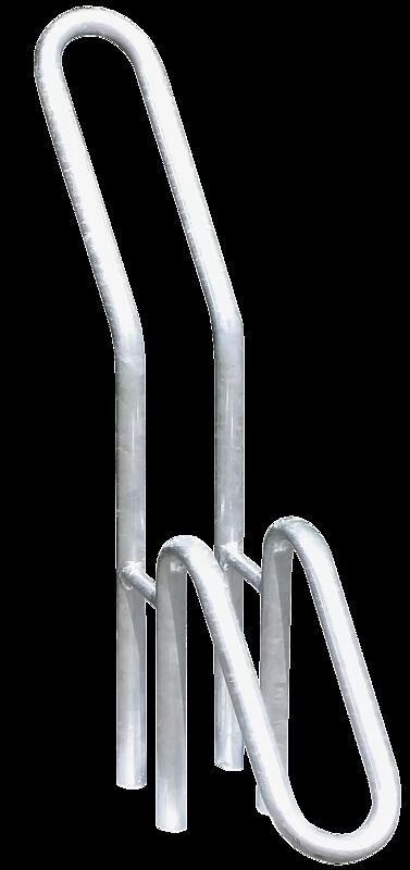 Fahrradständer HERVEY einseitig, tief, zum Einbetonieren, 1 Stellplatz