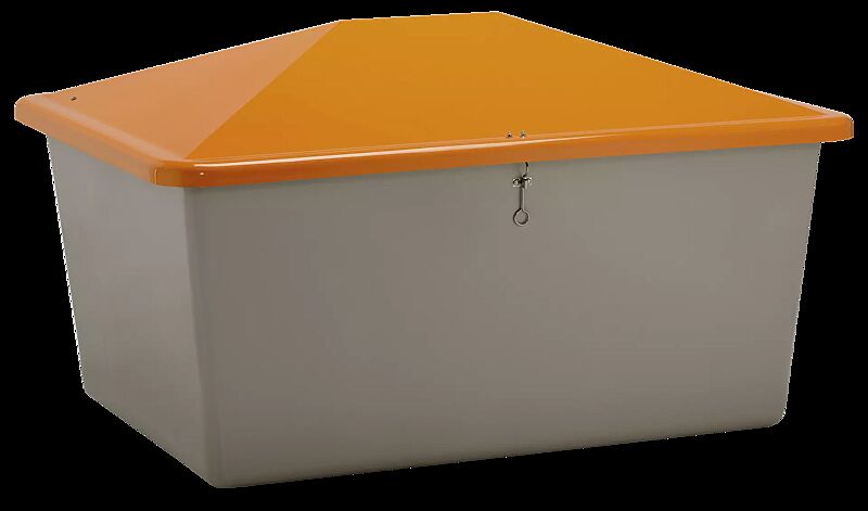 Streugutbehälter STREW ohne Entnahmeöffnung, 1500 Liter, Korpus in grau