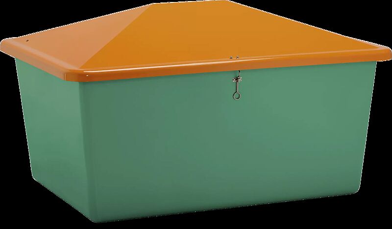 Streugutbehälter STREW ohne Entnahmeöffnung, 1500 Liter, Korpus in grün