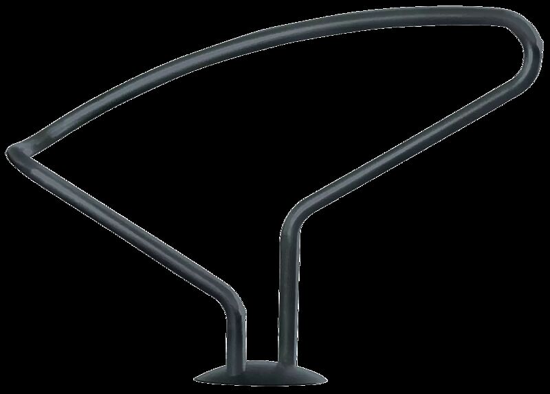 Anlehnbügel AUSTIN, langer Bügel, in RAL 7016 anthrazitgrau