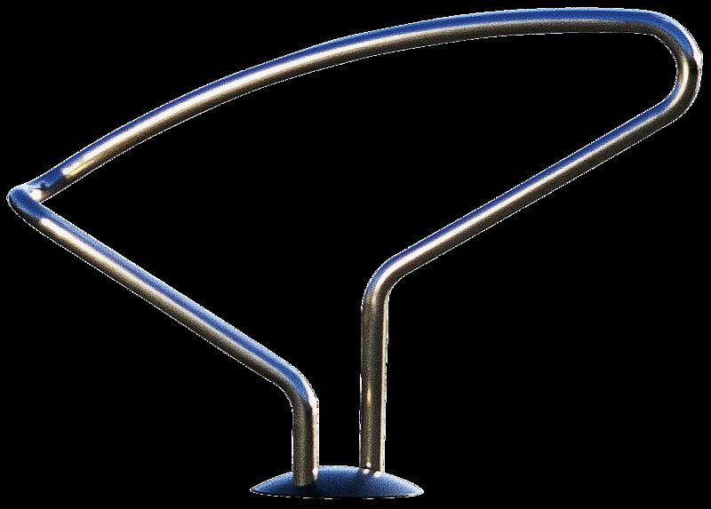 Anlehnbügel AUSTIN, langer Bügel, Edelstahl