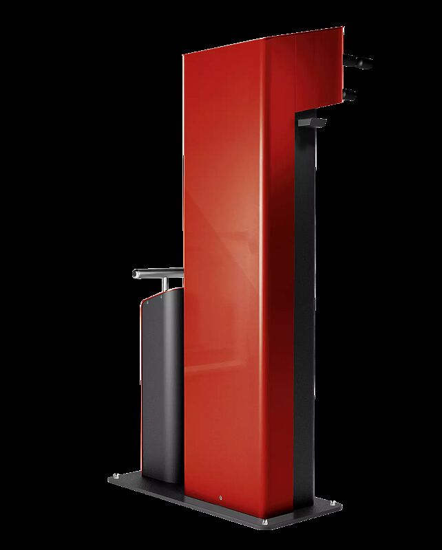 Servicestation CARY, Ausführung Basic, Gehäuse in RAL 2002 blutorange