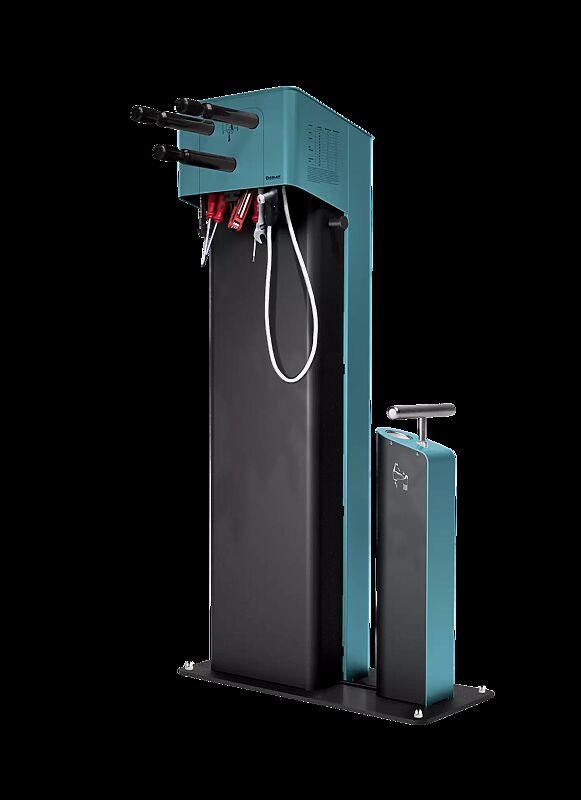 Servicestation CARY, Gehäuse in RAL 5018 türkisblau