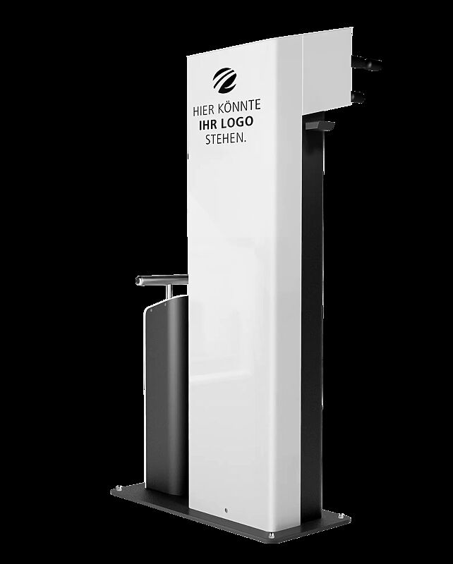 Servicestation CARY, Ausführung Performance, Gehäuse in RAL 9016 verkehrsweiß