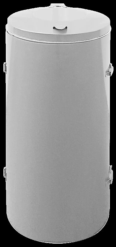 Abfallbehälter SOMERSET, zum freien Aufstellen, in RAL 7032 kieselgrau