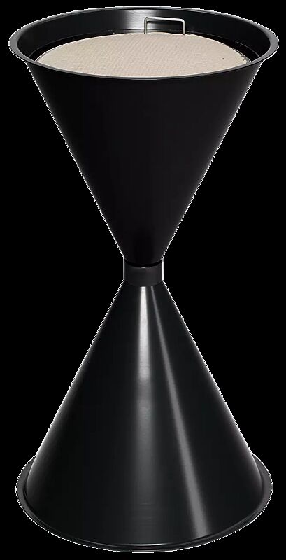 Standascher ROYAL aus Stahl, zum freien Aufstellen, ohne Schutzdach, in RAL 7021 schwarzgrau