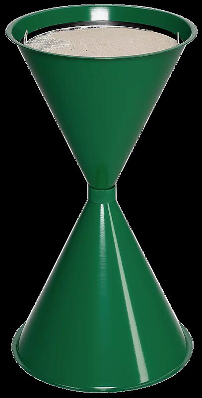 Standascher ROYAL aus Stahl, zum freien Aufstellen, ohne Schutzdach, in RAL 6001 smaragdgrün