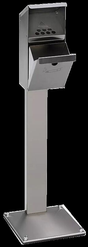 Detail: Ascher geöffnetWandascher NOTTINGHAM, zum Aufdübeln, Edelstahl geschliffen