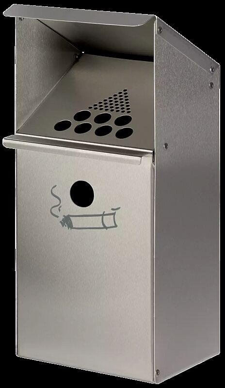 Wandascher NOTTINGHAM, zur Wandbefestigung, Edelstahl geschliffen