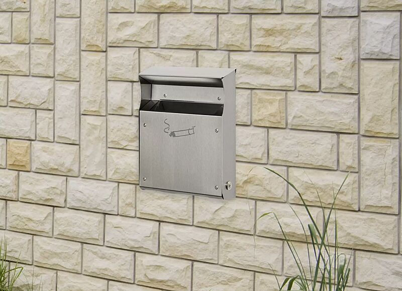 Wandascher GETLEY, in Edelstahl