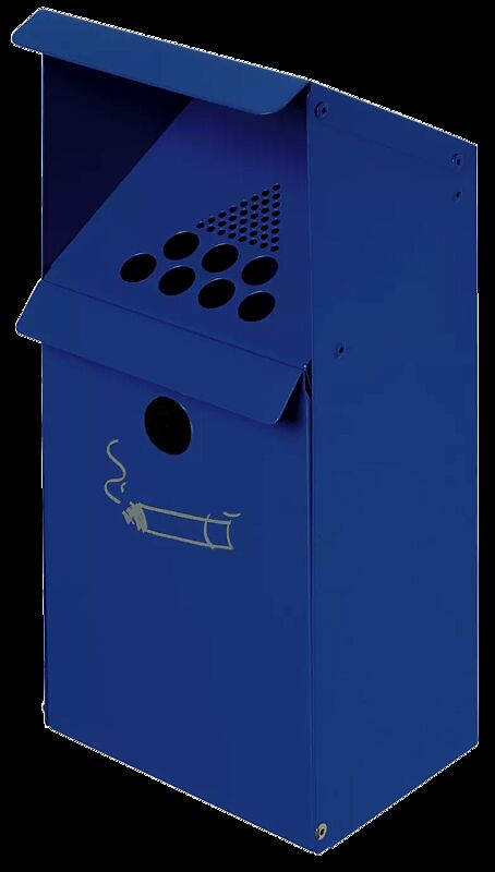 Wandascher NOTTINGHAM, zur Wandbefestigung, in RAL 5010 enzianblau