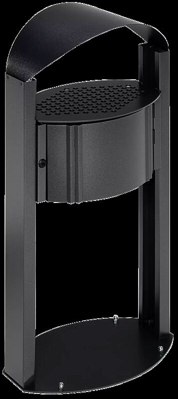 Standascher CALEDON aus Stahl in antik-silber, ohne Werbefläche