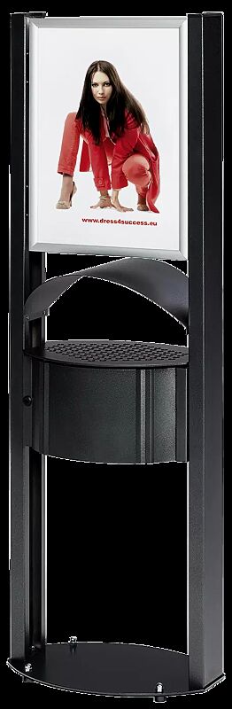 Standascher CALEDON aus Stahl, in antik-silber