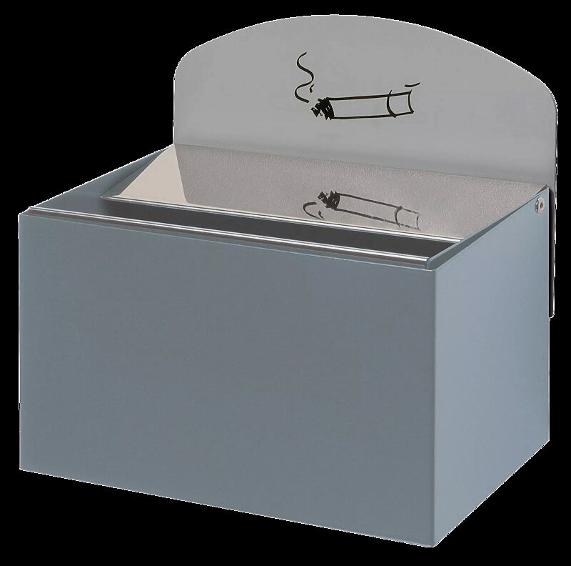 Wandascher STANLEY aus Stahl, in silber