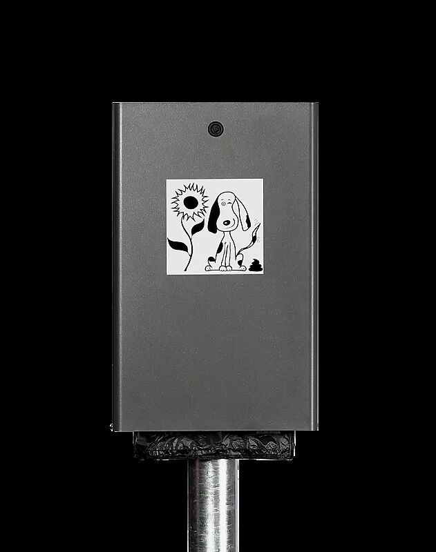 Hundekotbeutelspender MANETO zur Pfostenbefestigung (Zubehör), in eisenglimmer ähnlich DB 703