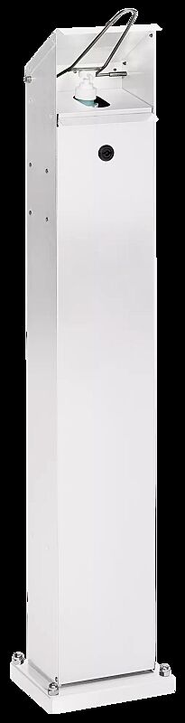 Handdesinfektionsspender NEATDES ohne Behälter, zum Aufdübeln, in RAL 9016 verkehrsweiß