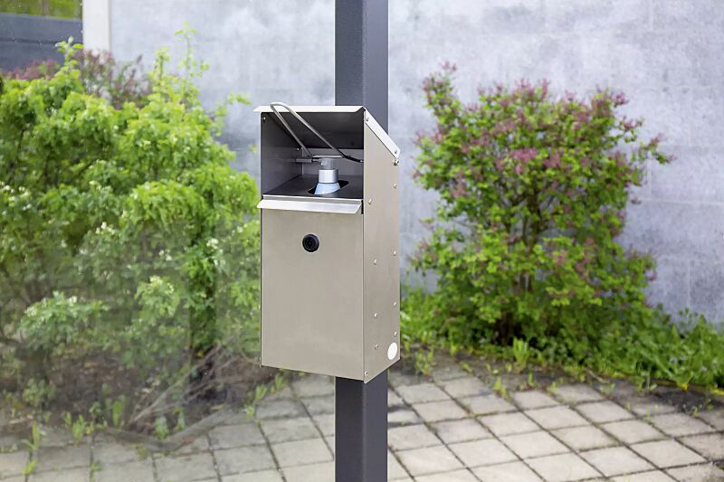 Handdesinfektionsspender NEATDES zur Wandbefestigung, aus Edelstahl