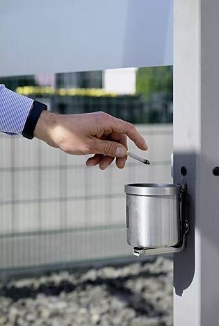 Wandascher GLASGOW, 0,6 Liter, aus Edelstahl