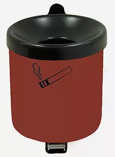 Wandascher GLASGOW, 6 Liter, in RAL 3001 signalrot