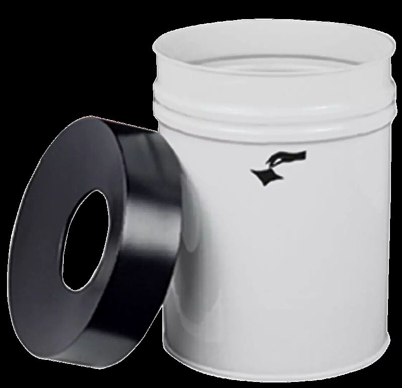 Abfallbehälter FIRE EX aus Stahl, selbstlöschend