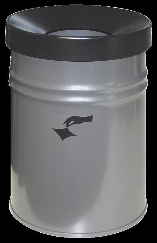 Abfallbehälter FIRE EX aus Stahl, selbstlöschend