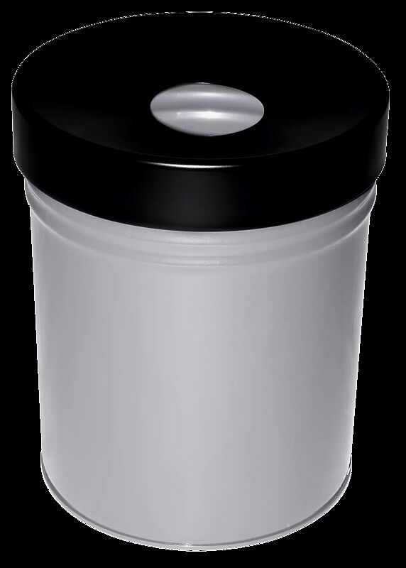 Abfallbehälter FIRE EX, zum freien Aufstellen, 30 Liter, in RAL 9006 weißaluminium