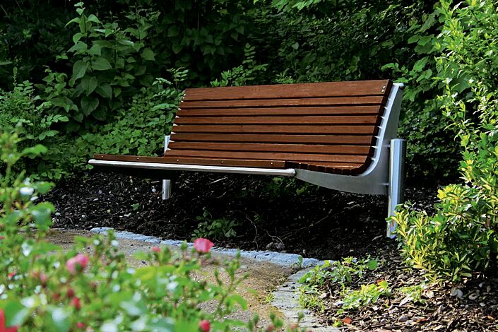 Sitzbank WIEN mit Rückenlehne, Breite 2090 mm