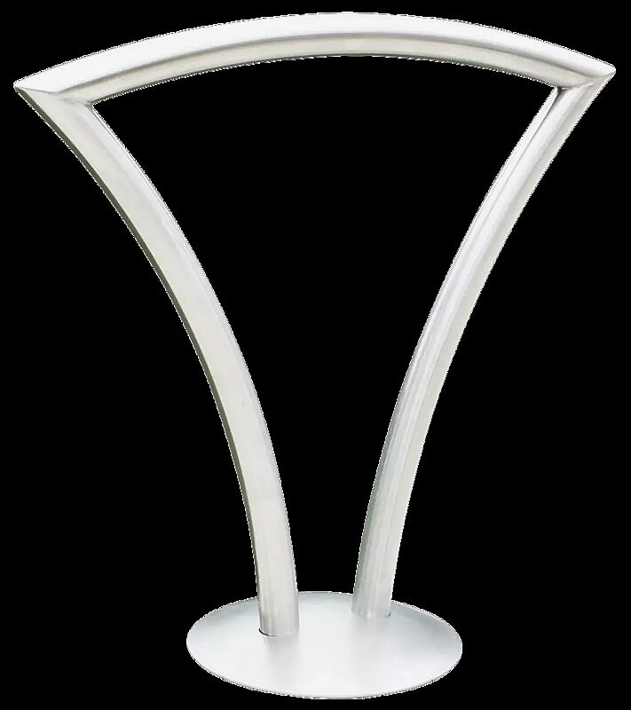 Anlehnbügel CANBERRA zum Aufdübeln, mit gewölbter Bodenabdeckplatte