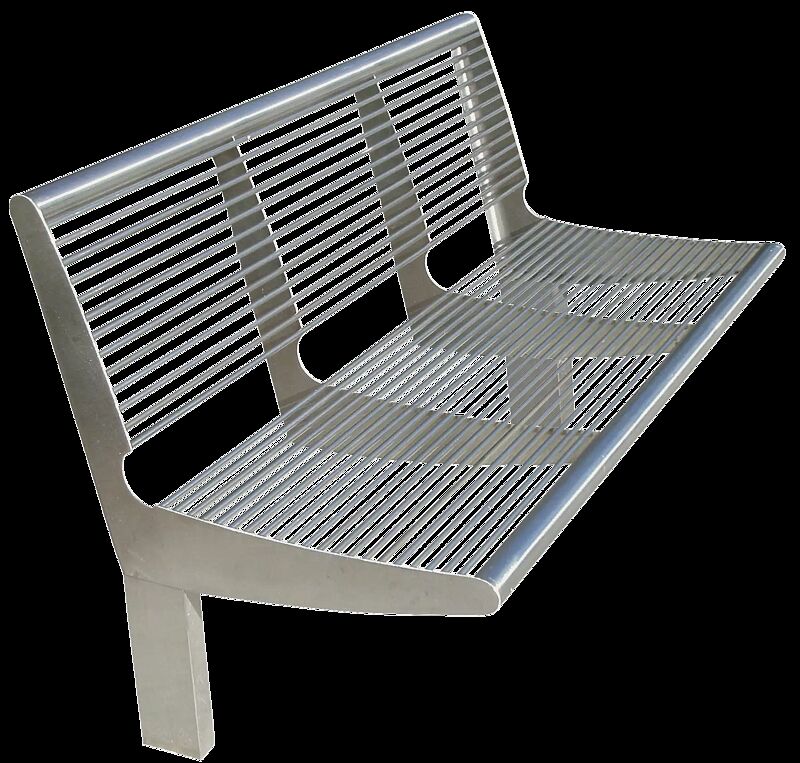 Sitzbank CARPI mit Rückenlehne, Breite 1200 mm